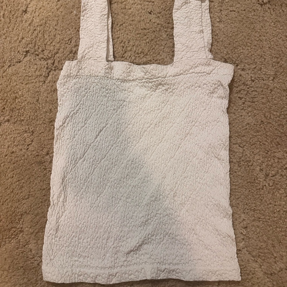 Nikibiki Textured Cream Tank Top